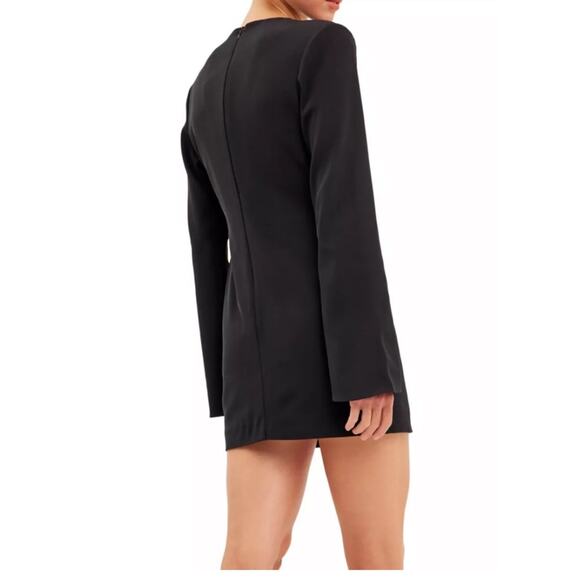 Endless Rose Crossover strap little Black mini dress Long Sleeve NEW Size small - Picture 2 of 13